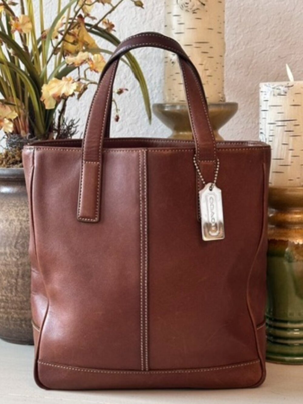 VINTAGE RESTORED Coach Hamptons Tote Bag #7787-EVC